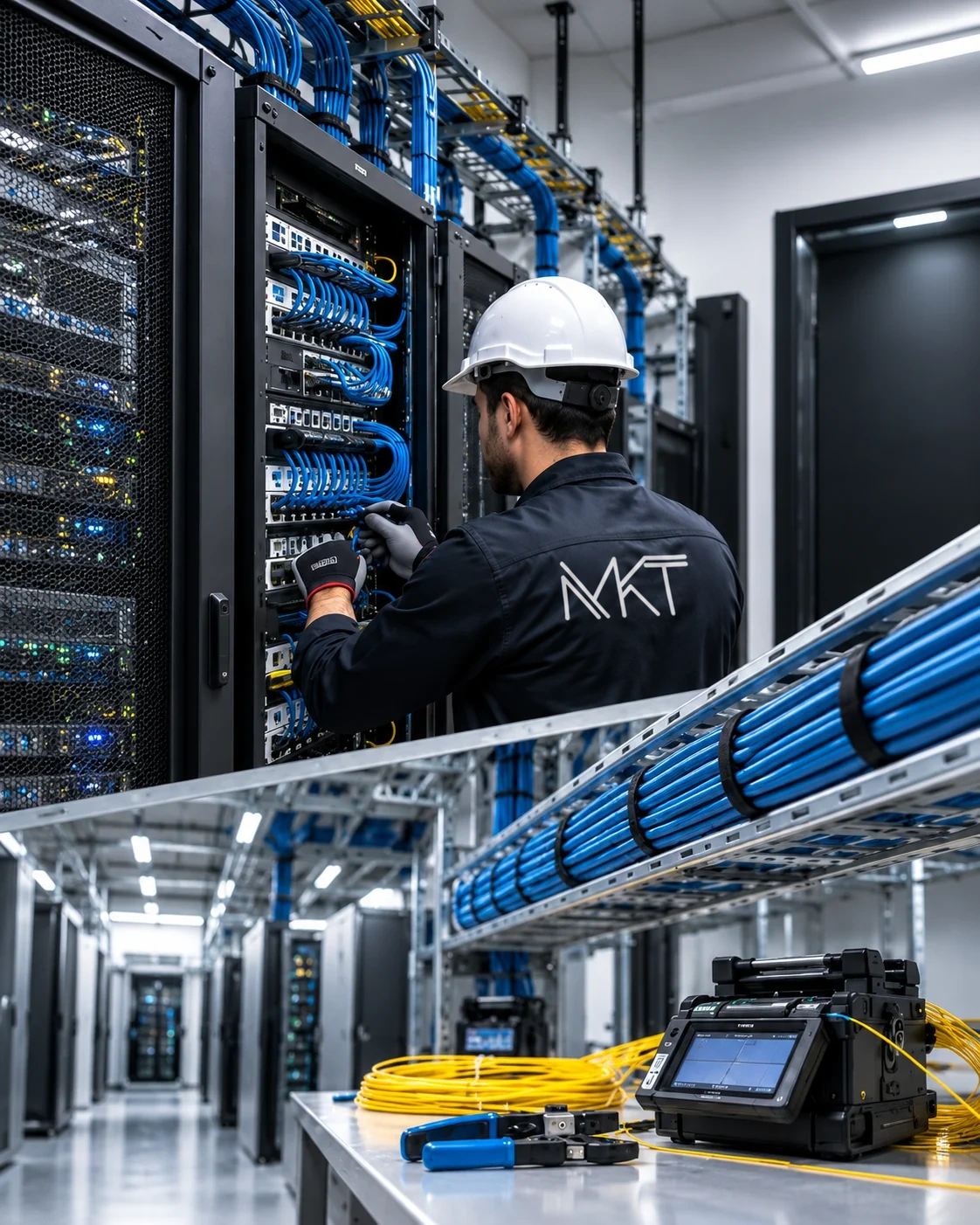 Network technician, structured cabling and fibre optic tools